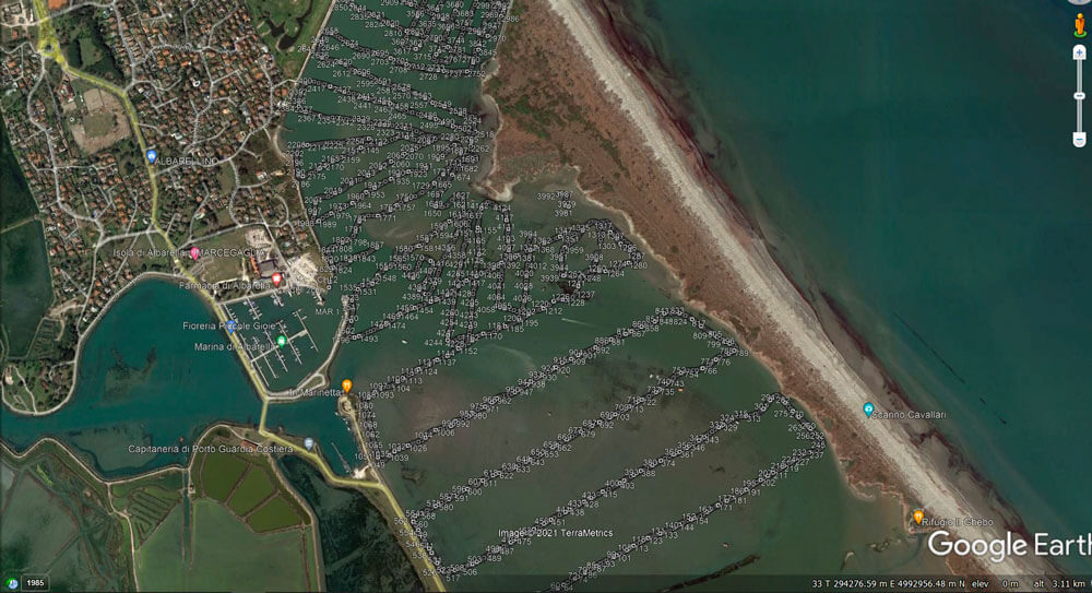 Lavori batimetrici isola di Albarella