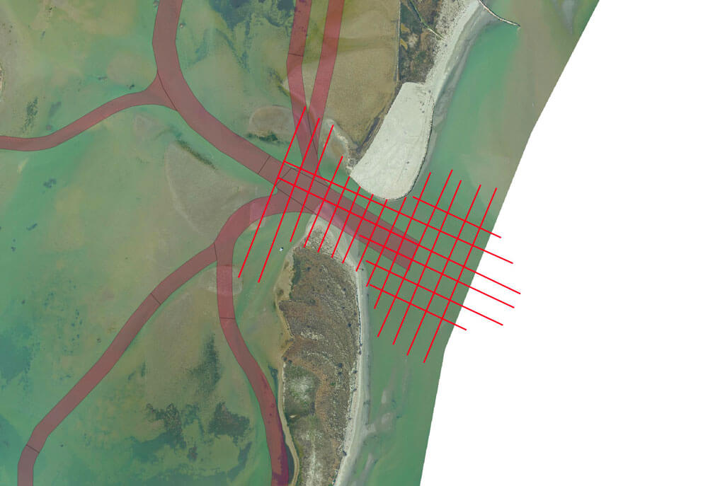 Tracce batimetrie bocca Canin