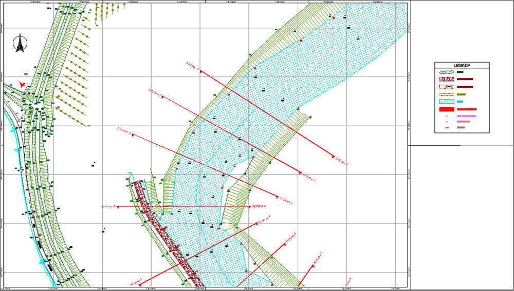 Rilievo tecnico del Fiume Tagliamento