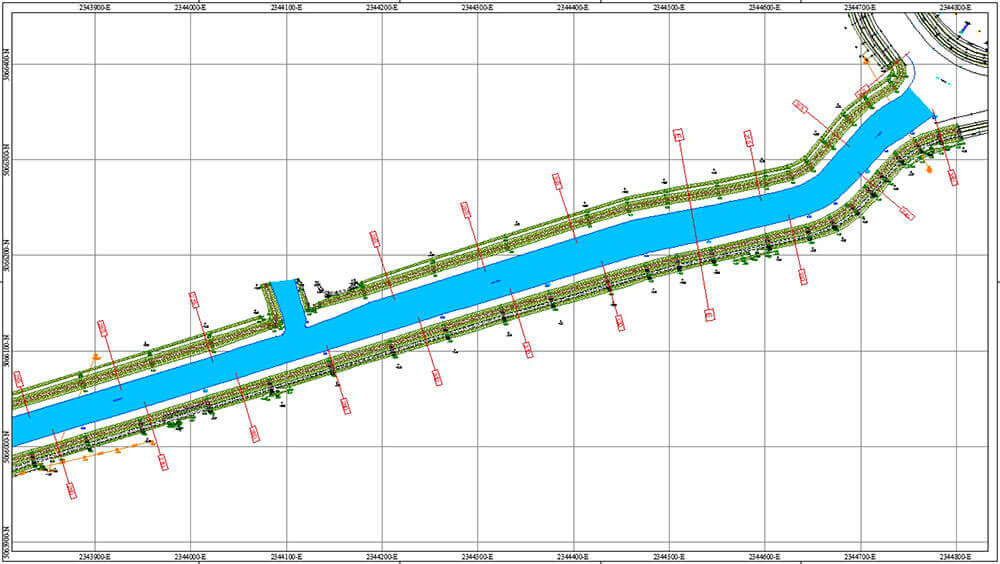 Rilievi tecnici di fiumi - Canale Malgher