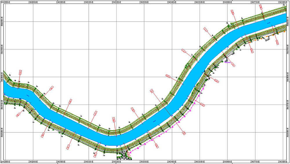 Rilievi tecnici di fiumi - Canale Malgher