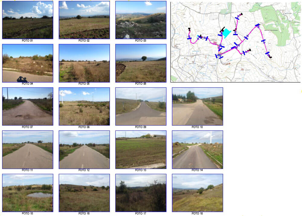 Rilievi per impianto eolico a Vaglio