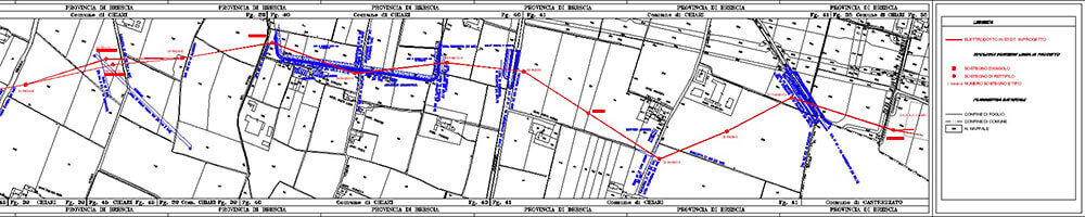 Rilievi per linee elettriche a Chiari (BS)