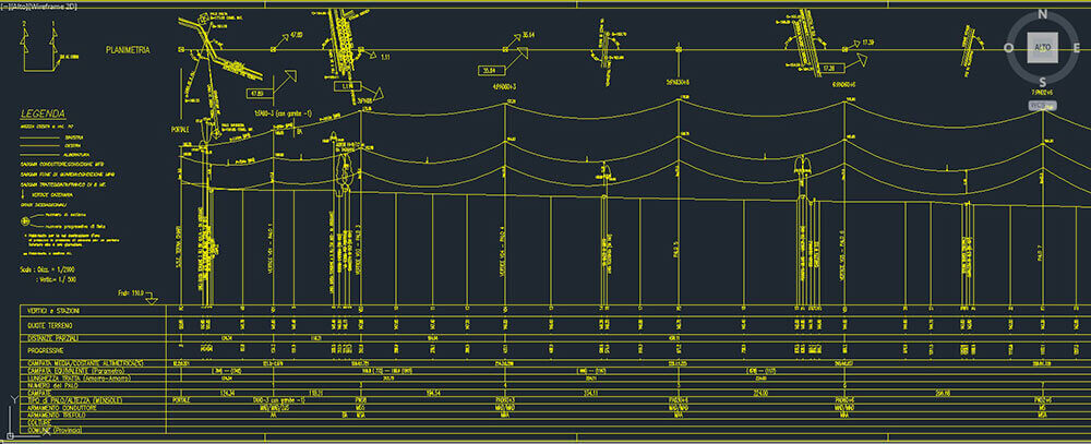 Rilievi per linee elettriche a Chiari (BS)